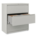 Alera Lateral File, 3 Legal/Letter/A4/A5-Size File Drawers, Light Gray, 36" x 18.63" x 40.25"