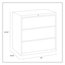 Alera Lateral File, 3 Legal/Letter/A4/A5-Size File Drawers, Light Gray, 36" x 18.63" x 40.25"