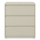 Alera Lateral File, 3 Legal/Letter/A4/A5-Size File Drawers, Putty, 36" x 18.63" x 40.25"