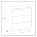 Alera Lateral File, 3 Legal/Letter/A4/A5-Size File Drawers, Putty, 36" x 18.63" x 40.25"