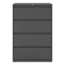 Alera Lateral File, 4 Legal/Letter/A4/A5-Size File Drawers, Charcoal, 36" x 18.63" x 52.5"