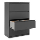 Alera Lateral File, 4 Legal/Letter/A4/A5-Size File Drawers, Charcoal, 36" x 18.63" x 52.5"