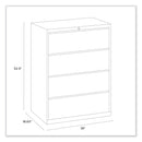 Alera Lateral File, 4 Legal/Letter/A4/A5-Size File Drawers, Charcoal, 36" x 18.63" x 52.5"