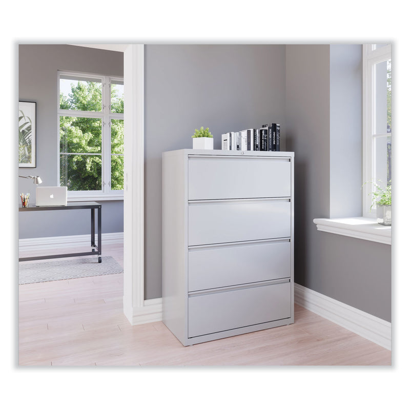 Alera Lateral File, 4 Legal/Letter-Size File Drawers, Light Gray, 36" x 18.63" x 52.5"