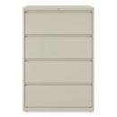 Alera Lateral File, 4 Legal/Letter-Size File Drawers, Putty, 36" x 18.63" x 52.5"