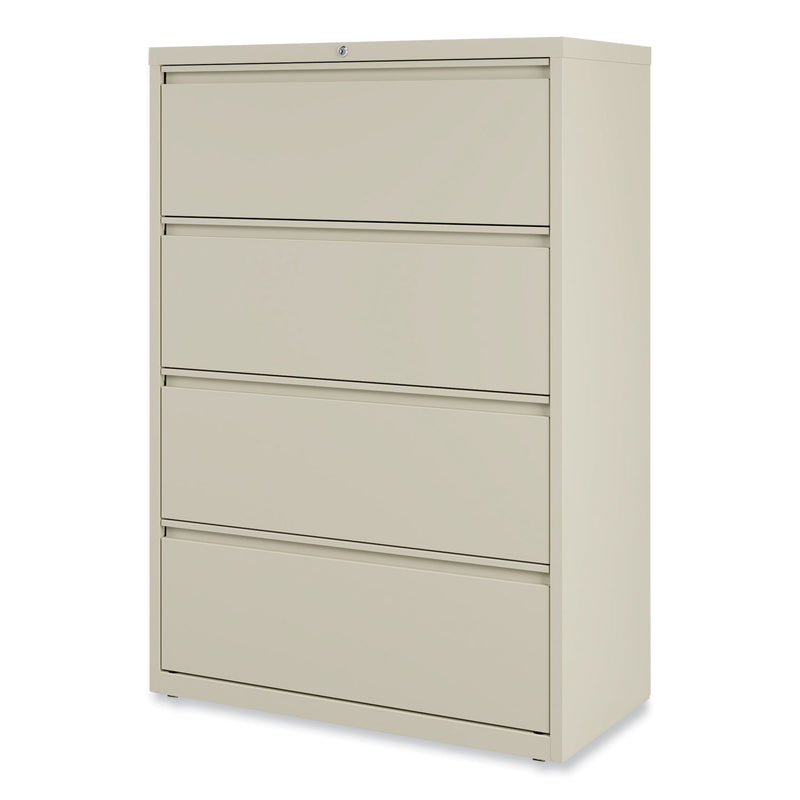 Alera Lateral File, 4 Legal/Letter-Size File Drawers, Putty, 36" x 18.63" x 52.5"
