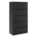 Alera Lateral File, 5 Legal/Letter/A4/A5-Size File Drawers, Black, 36" x 18.63" x 67.63"
