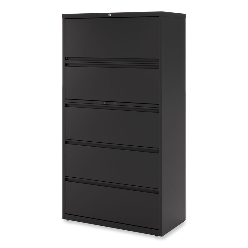 Alera Lateral File, 5 Legal/Letter/A4/A5-Size File Drawers, Black, 36" x 18.63" x 67.63"