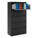 Alera Lateral File, 5 Legal/Letter/A4/A5-Size File Drawers, Black, 36" x 18.63" x 67.63"