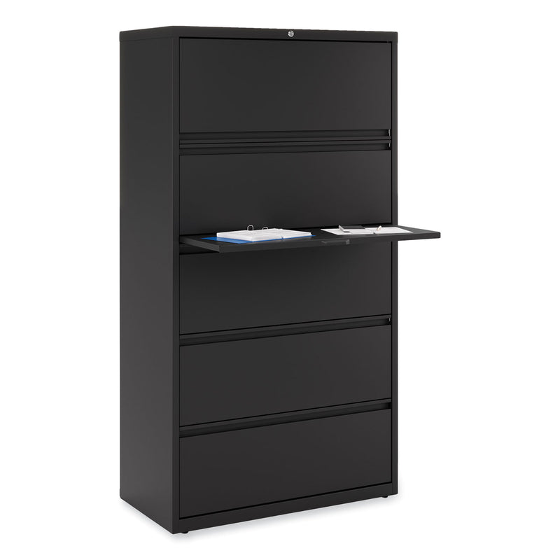 Alera Lateral File, 5 Legal/Letter/A4/A5-Size File Drawers, Black, 36" x 18.63" x 67.63"