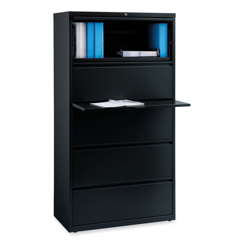 Alera Lateral File, 5 Legal/Letter/A4/A5-Size File Drawers, Black, 36" x 18.63" x 67.63"