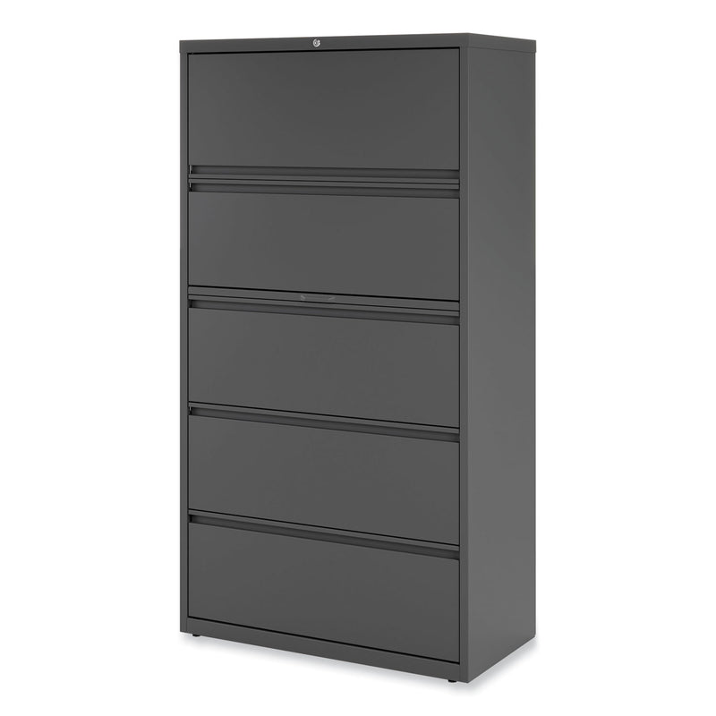 Alera Lateral File, 5 Legal/Letter/A4/A5-Size File Drawers, Charcoal, 36" x 18.63" x 67.63"