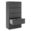 Alera Lateral File, 5 Legal/Letter/A4/A5-Size File Drawers, Charcoal, 36" x 18.63" x 67.63"