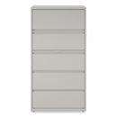 Alera Lateral File, 5 Legal/Letter/A4/A5-Size File Drawers, Light Gray, 36" x 18.63" x 67.63"
