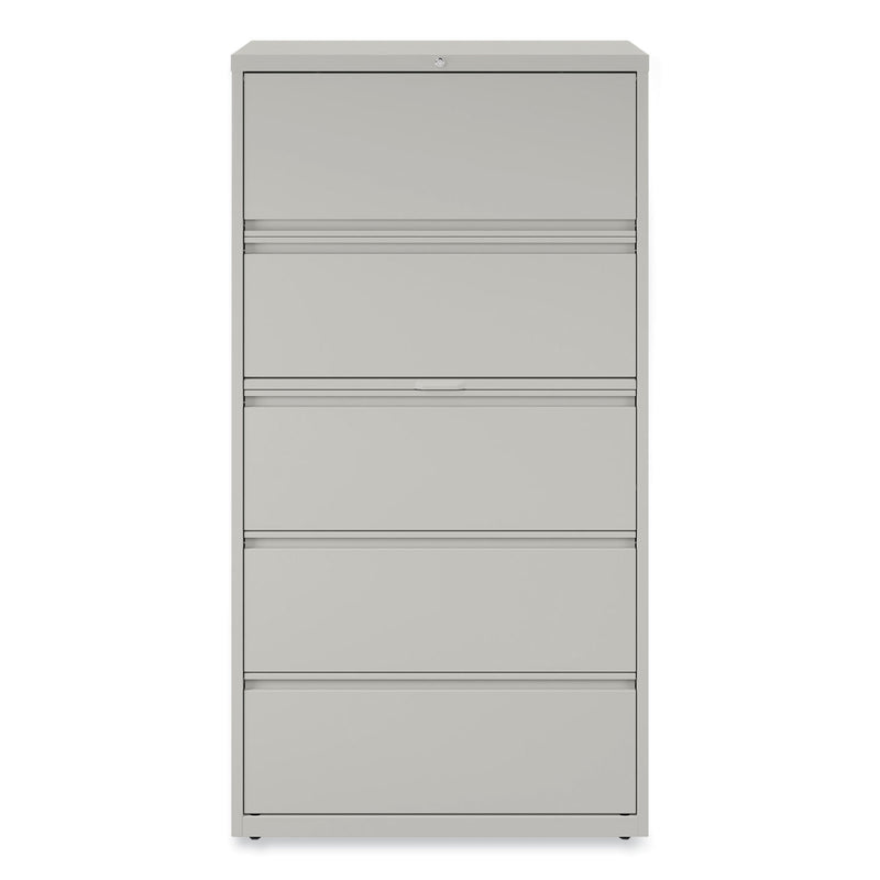 Alera Lateral File, 5 Legal/Letter/A4/A5-Size File Drawers, Light Gray, 36" x 18.63" x 67.63"