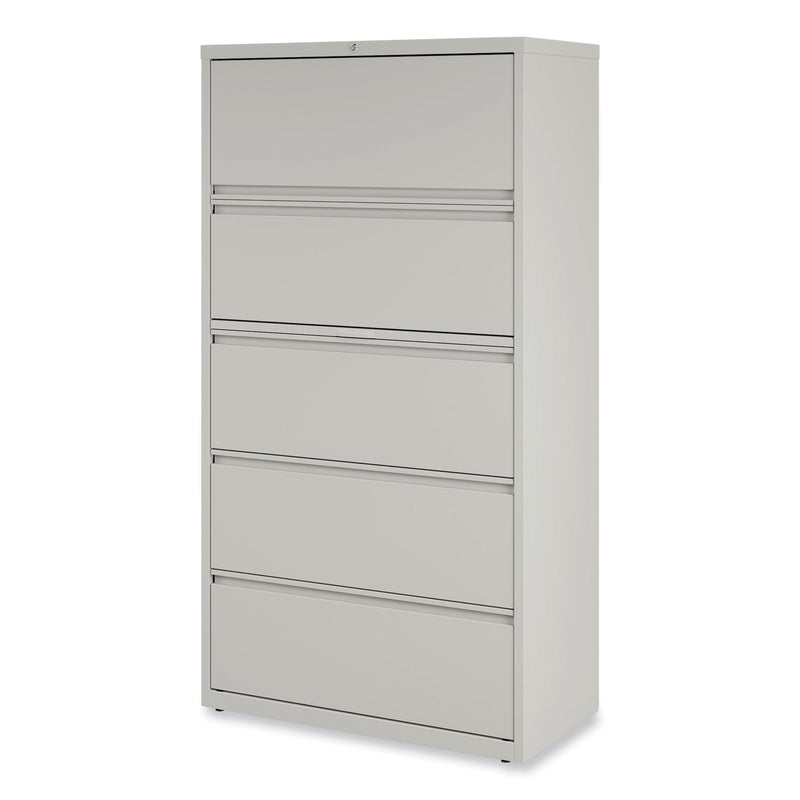 Alera Lateral File, 5 Legal/Letter/A4/A5-Size File Drawers, Light Gray, 36" x 18.63" x 67.63"
