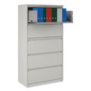 Alera Lateral File, 5 Legal/Letter/A4/A5-Size File Drawers, Light Gray, 36" x 18.63" x 67.63"