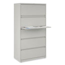 Alera Lateral File, 5 Legal/Letter/A4/A5-Size File Drawers, Light Gray, 36" x 18.63" x 67.63"