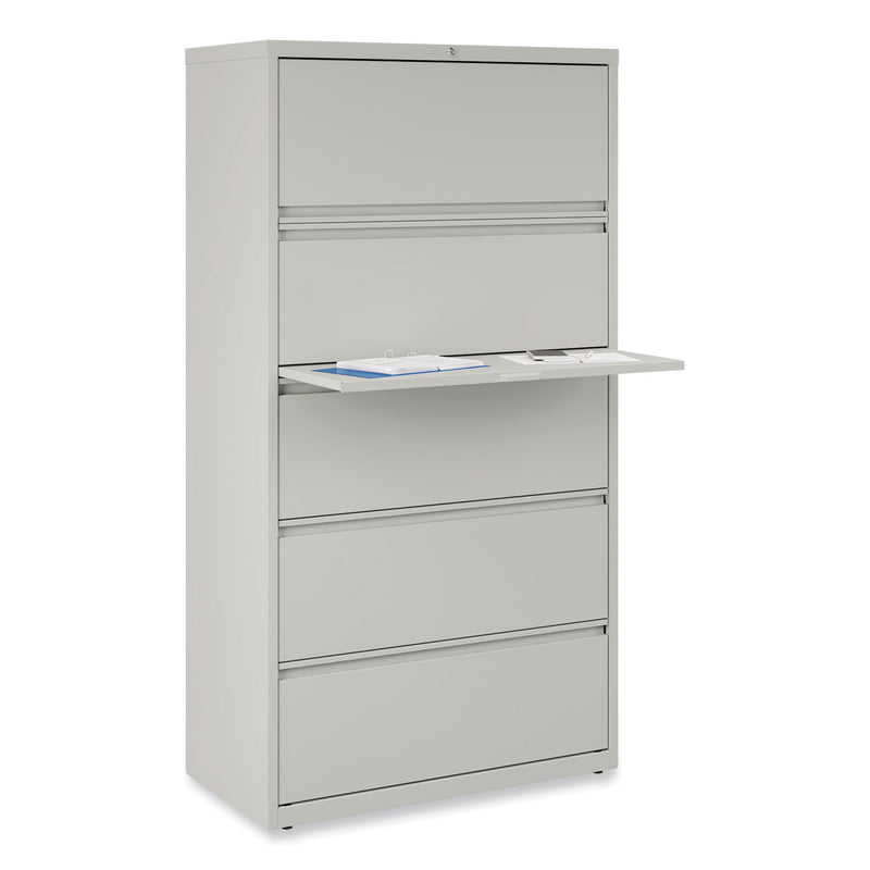 Alera Lateral File, 5 Legal/Letter/A4/A5-Size File Drawers, Light Gray, 36" x 18.63" x 67.63"