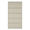 Alera Lateral File, 5 Legal/Letter/A4/A5-Size File Drawers, Putty, 36" x 18.63" x 67.63"