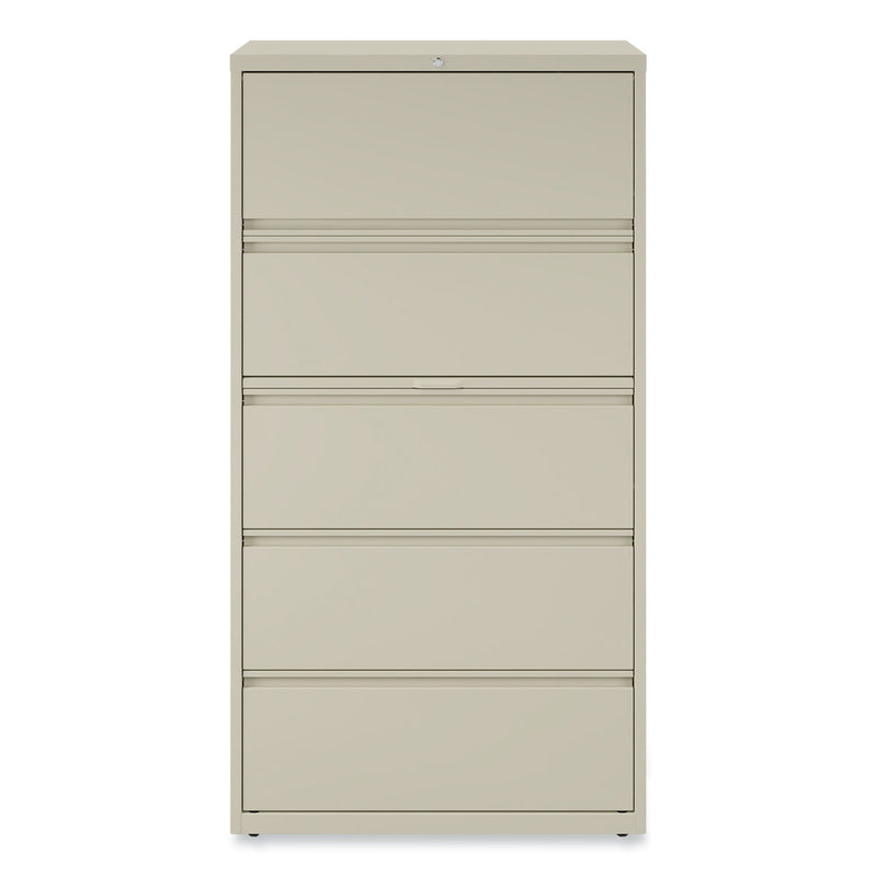 Alera Lateral File, 5 Legal/Letter/A4/A5-Size File Drawers, Putty, 36" x 18.63" x 67.63"