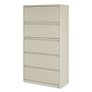 Alera Lateral File, 5 Legal/Letter/A4/A5-Size File Drawers, Putty, 36" x 18.63" x 67.63"