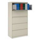 Alera Lateral File, 5 Legal/Letter/A4/A5-Size File Drawers, Putty, 36" x 18.63" x 67.63"