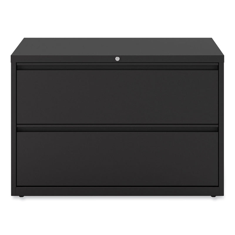Alera Lateral File, 2 Legal/Letter-Size File Drawers, Black, 42" x 18.63" x 28"