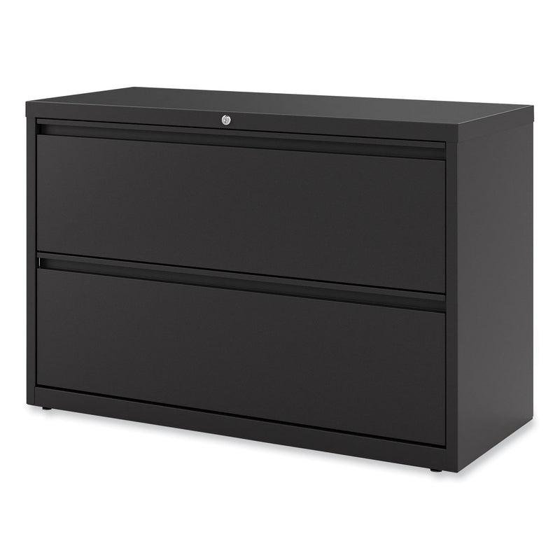 Alera Lateral File, 2 Legal/Letter-Size File Drawers, Black, 42" x 18.63" x 28"