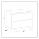 Alera Lateral File, 2 Legal/Letter-Size File Drawers, Black, 42" x 18.63" x 28"