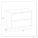 Alera Lateral File, 2 Legal/Letter-Size File Drawers, Charcoal, 42" x 18.63" x 28"