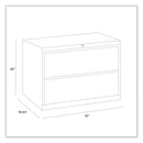 Alera Lateral File, 2 Legal/Letter-Size File Drawers, Light Gray, 42" x 18.63" x 28"