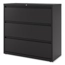 Alera Lateral File, 3 Legal/Letter/A4/A5-Size File Drawers, Black, 42" x 18.63" x 40.25"