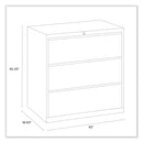 Alera Lateral File, 3 Legal/Letter/A4/A5-Size File Drawers, Black, 42" x 18.63" x 40.25"