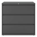 Alera Lateral File, 3 Legal/Letter/A4/A5-Size File Drawers, Charcoal, 42" x 18.63" x 40.25"