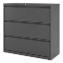 Alera Lateral File, 3 Legal/Letter/A4/A5-Size File Drawers, Charcoal, 42" x 18.63" x 40.25"