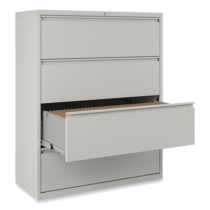 Alera Lateral File, 4 Legal/Letter-Size File Drawers, Light Gray, 42" x 18.63" x 52.5"