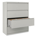 Alera Lateral File, 4 Legal/Letter-Size File Drawers, Light Gray, 42" x 18.63" x 52.5"