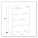 Alera Lateral File, 4 Legal/Letter-Size File Drawers, Light Gray, 42" x 18.63" x 52.5"