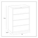 Alera Lateral File, 4 Legal/Letter-Size File Drawers, Putty, 42" x 18.63" x 52.5"
