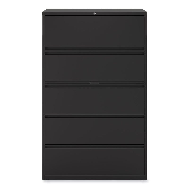Alera Lateral File, 5 Legal/Letter/A4/A5-Size File Drawers, Black, 42" x 18.63" x 67.63"