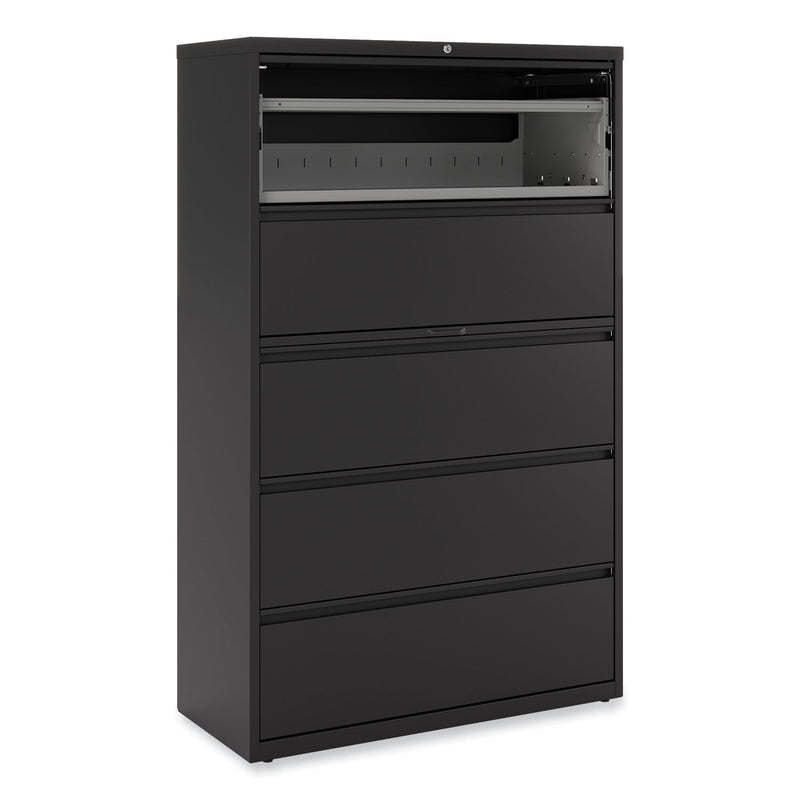 Alera Lateral File, 5 Legal/Letter/A4/A5-Size File Drawers, Black, 42" x 18.63" x 67.63"