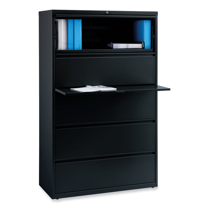 Alera Lateral File, 5 Legal/Letter/A4/A5-Size File Drawers, Black, 42" x 18.63" x 67.63"