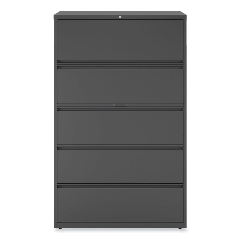 Alera Lateral File, 5 Legal/Letter/A4/A5-Size File Drawers, Charcoal, 42" x 18.63" x 67.63"