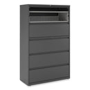 Alera Lateral File, 5 Legal/Letter/A4/A5-Size File Drawers, Charcoal, 42" x 18.63" x 67.63"