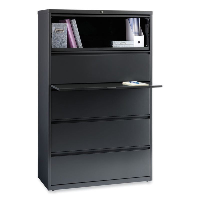 Alera Lateral File, 5 Legal/Letter/A4/A5-Size File Drawers, Charcoal, 42" x 18.63" x 67.63"