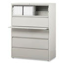Alera Lateral File, 5 Legal/Letter/A4/A5-Size File Drawers, 1 Roll-Out Posting Shelf, Light Gray, 42" x 18.63" x 67.63"