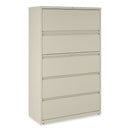 Alera Lateral File, 5 Legal/Letter/A4/A5-Size File Drawers, 1 Roll-Out Posting Shelf, Light Gray, 42" x 18.63" x 67.63"
