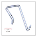 Alera Single Sided Partition Garment Hook, Steel, 0.5 x 3.13 x 4.75, Over-the-Door/Over-the-Panel Mount, Silver, 2/Pack