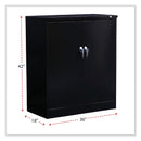 Alera Assembled 42" High Heavy-Duty Welded Storage Cabinet, Two Adjustable Shelves, 36w x 18d, Black